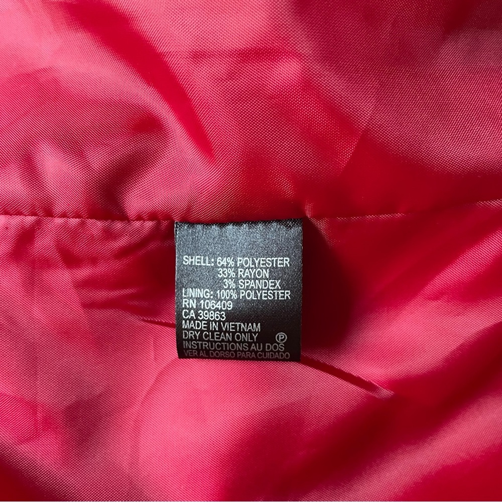 Tahari Topper Coat Women’s Red 16W - Picture 16 of 16